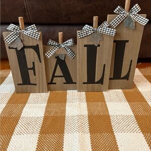 Wooden Fall Decor Signs with Bows